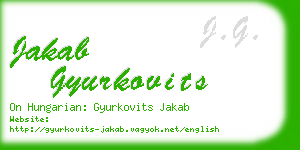 jakab gyurkovits business card
